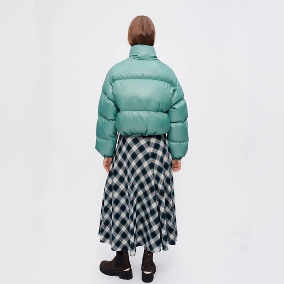 Maje Green down jacket with Clover patch - Picture 4 of 14